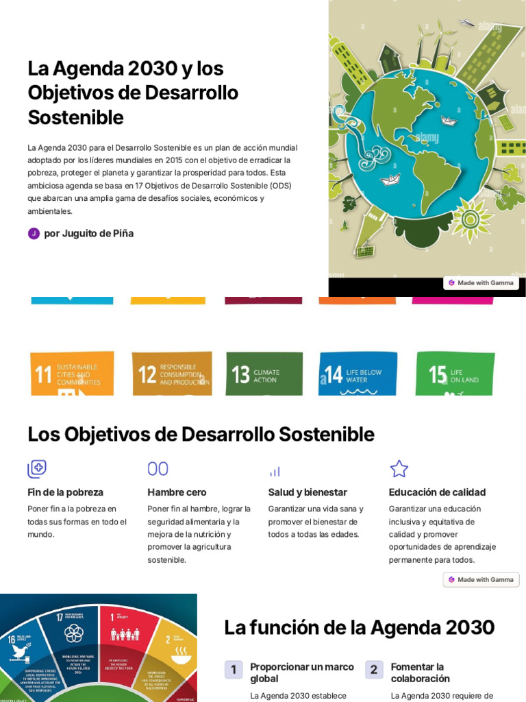 Agenda 2030: Metas y Funciones ODS | PDF | Sustentabilidad | Desarrollo ...