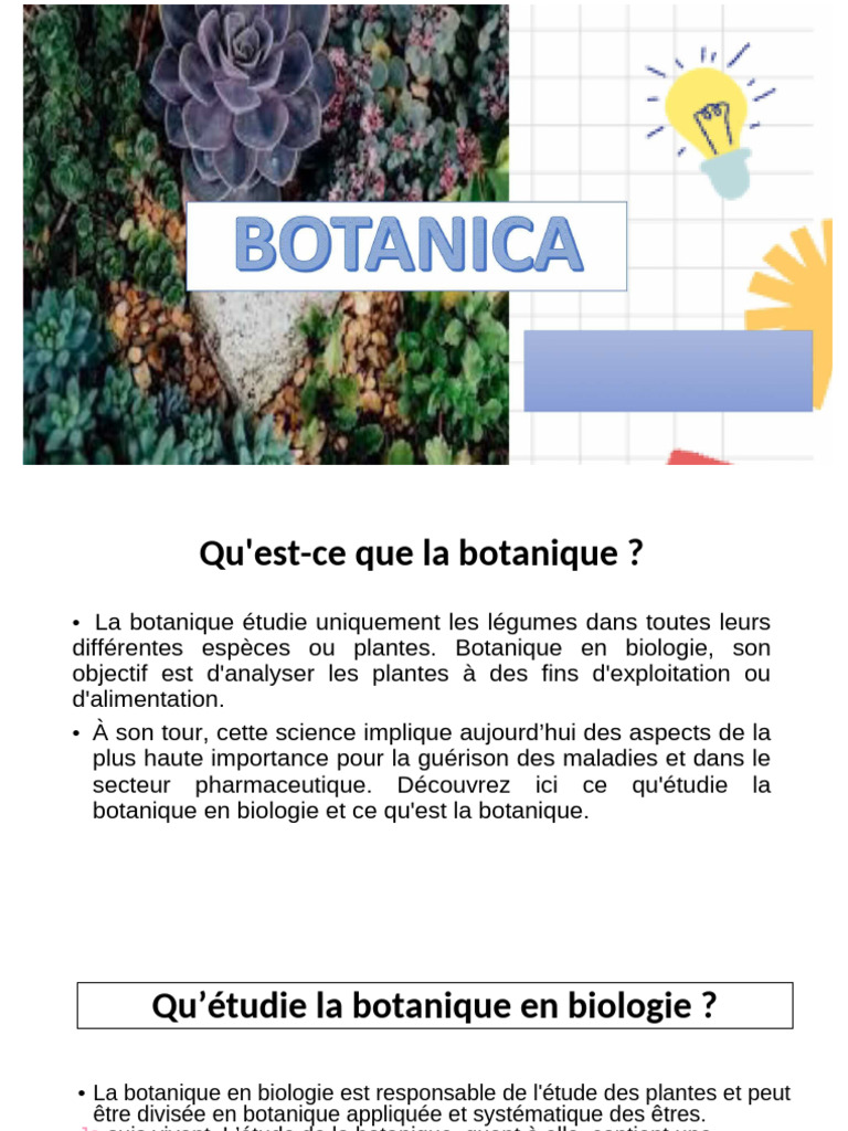 BOTANIQUE | PDF | Botanique | Plantes