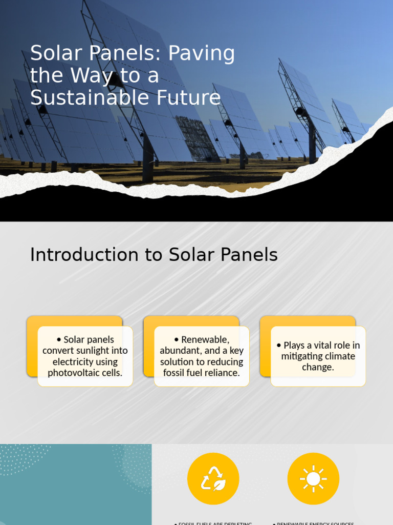 Solar Panels: Key to Sustainable Energy | PDF | Solar Cell | Solar Power
