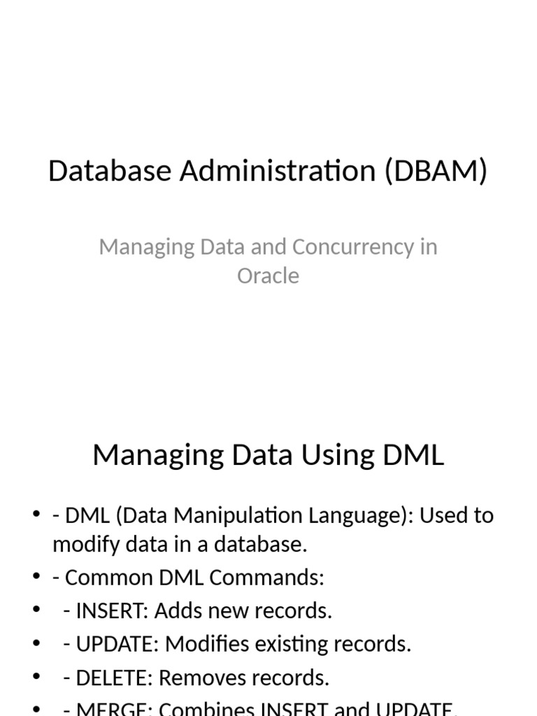 Oracle Database Management Best Practices | PDF