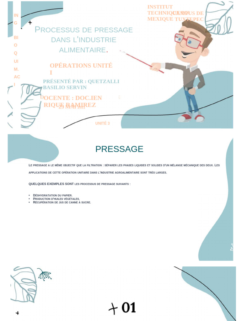 Processus de pressage en agroalimentaire | PDF | Papier | Canne à sucre