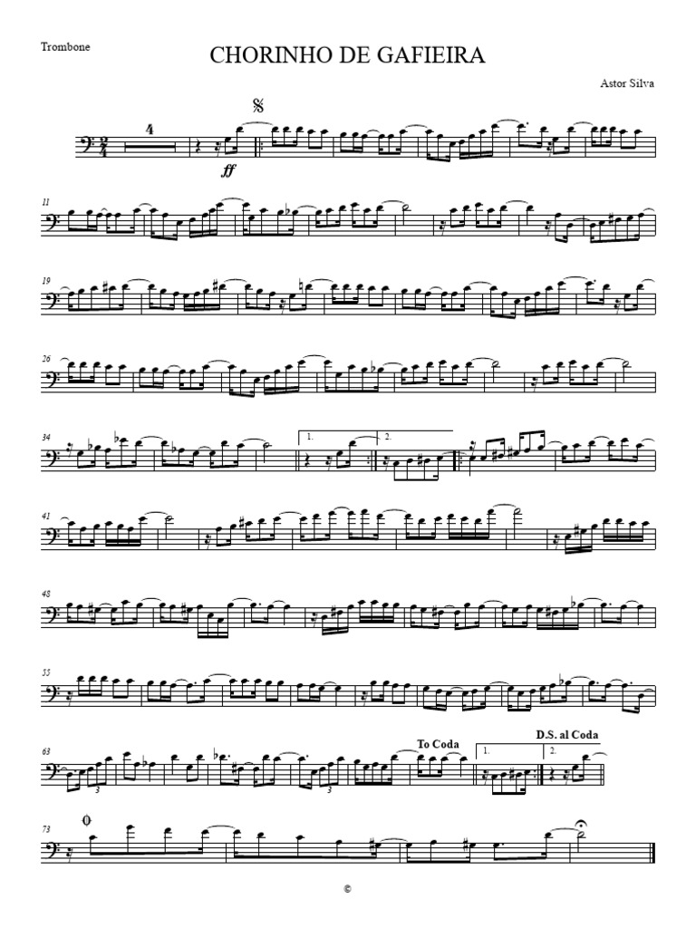 CHORINHO DE GAFIEIRA Trombone | PDF