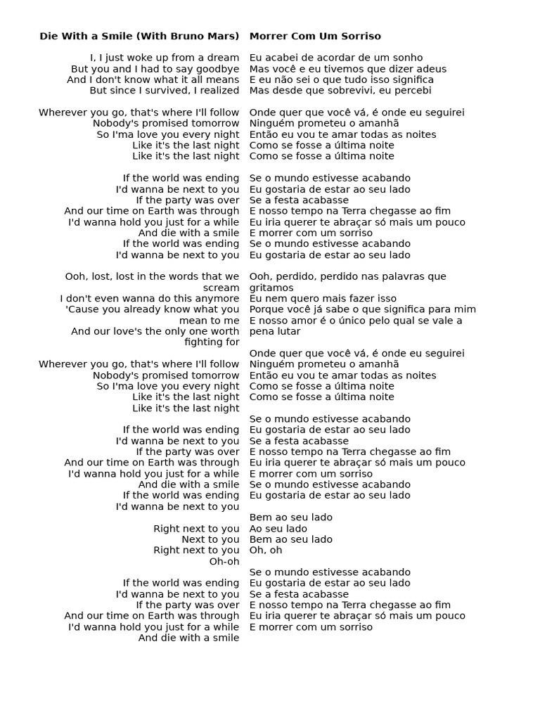 Tradução da Música 