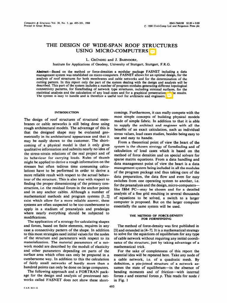 Design of Wide-Span Roof Structures | PDF | Equations | System