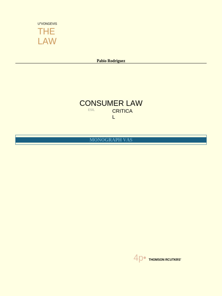 Analysis of Consumer Rights Law 19,496 | PDF | Market (Economics ...