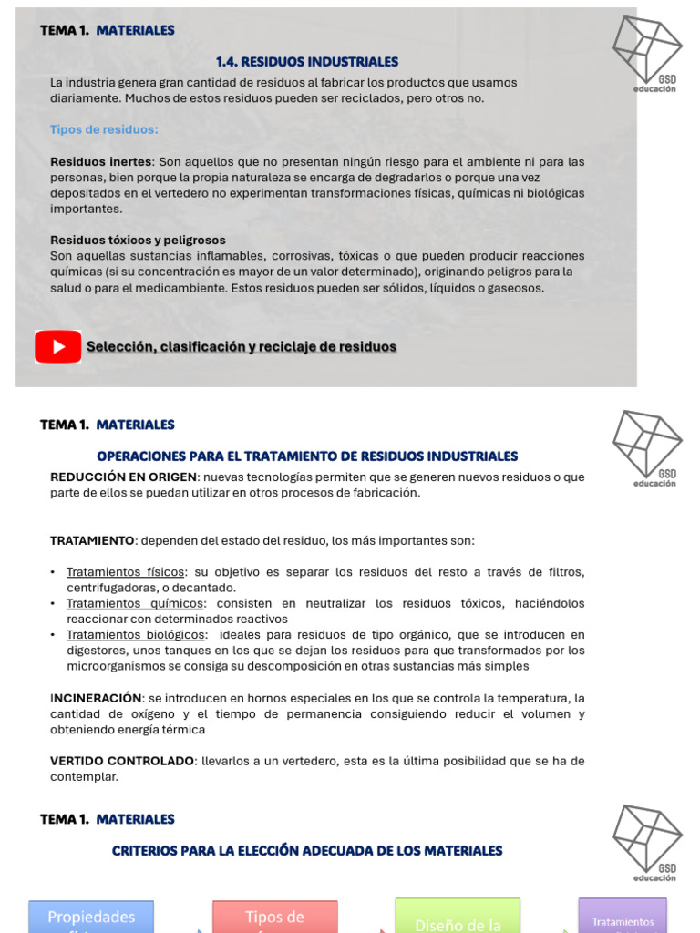 Tratamiento y reciclaje de residuos industriales | PDF | Residuos ...