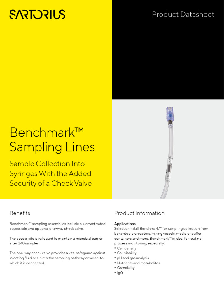 Benchmark™ Sampling Assemblies Overview | PDF