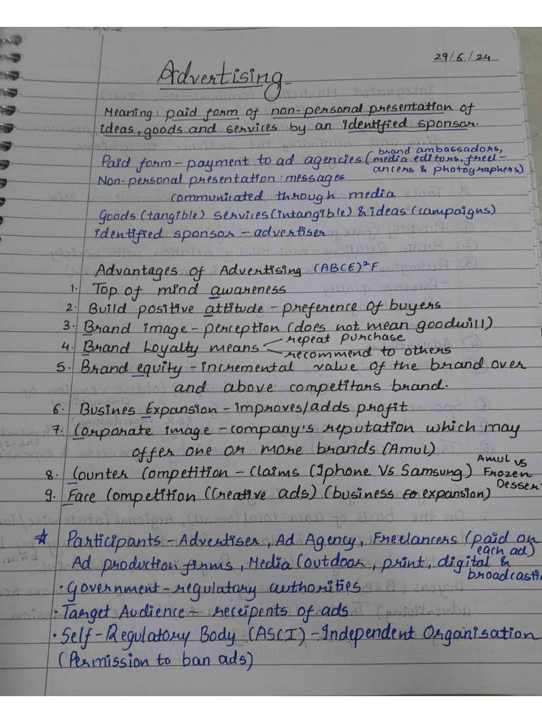 Advertising Notes | PDF