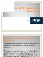 Paired Comparison Analysis