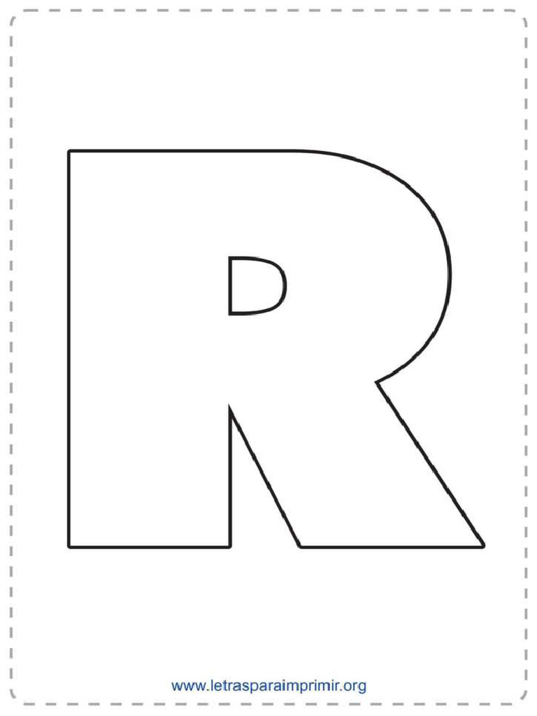 Letra R para Imprimir 5 725x1024 | PDF
