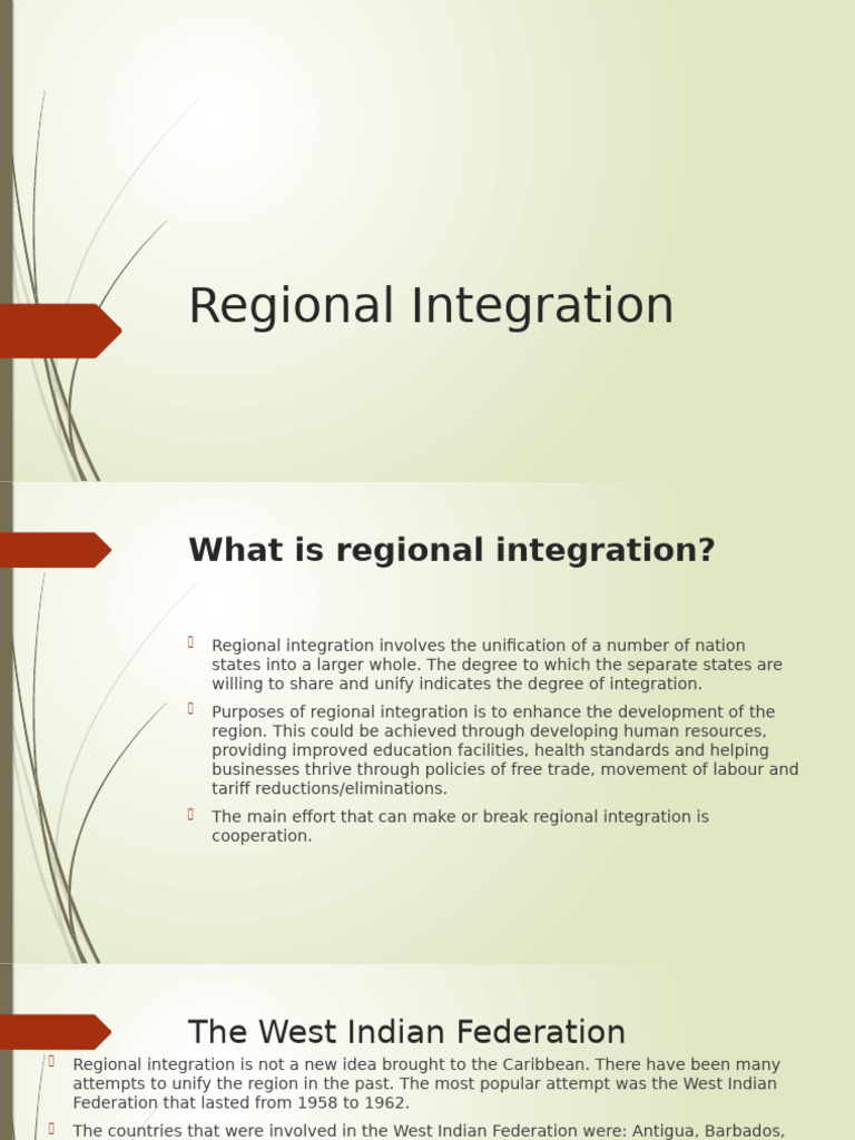 Regional Integration | PDF | Economies | Trade