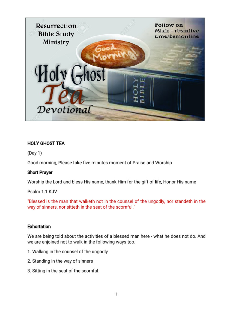 Holy Ghost Tea | PDF