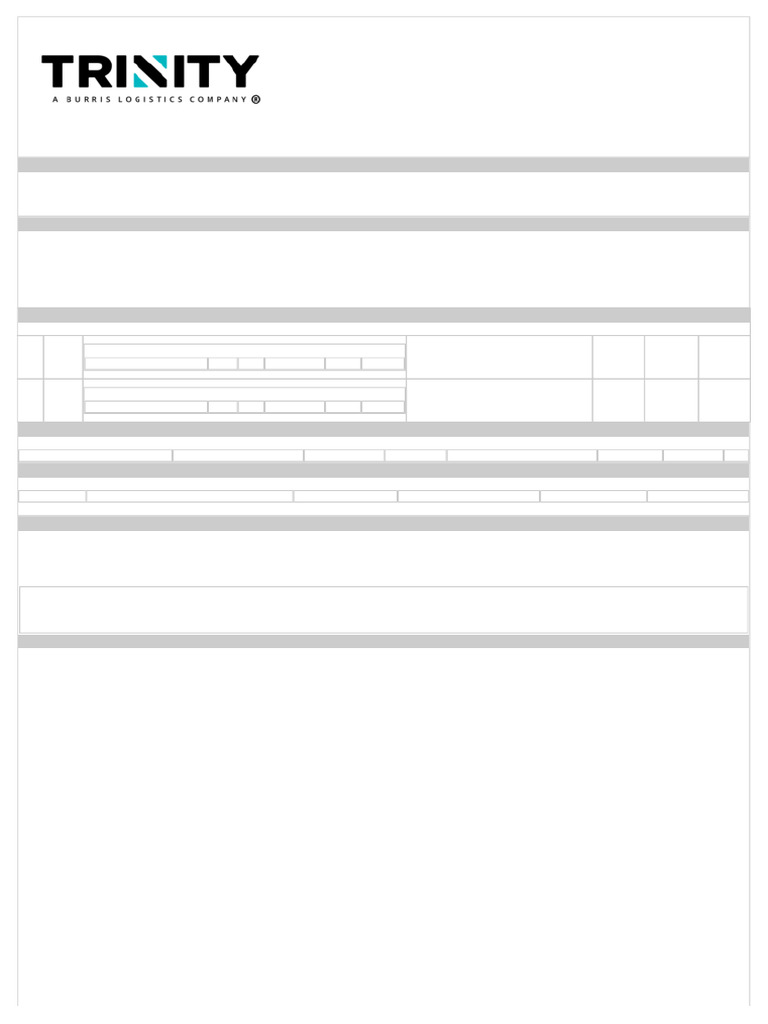 Trinity Logistics Rate Confirmation Document | PDF | Cargo | Food Safety