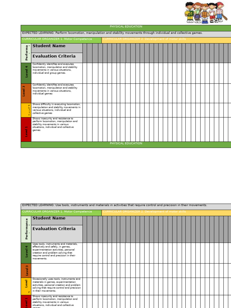 Physical Education Rubrics PDF Creativity Attitude (Psychology)