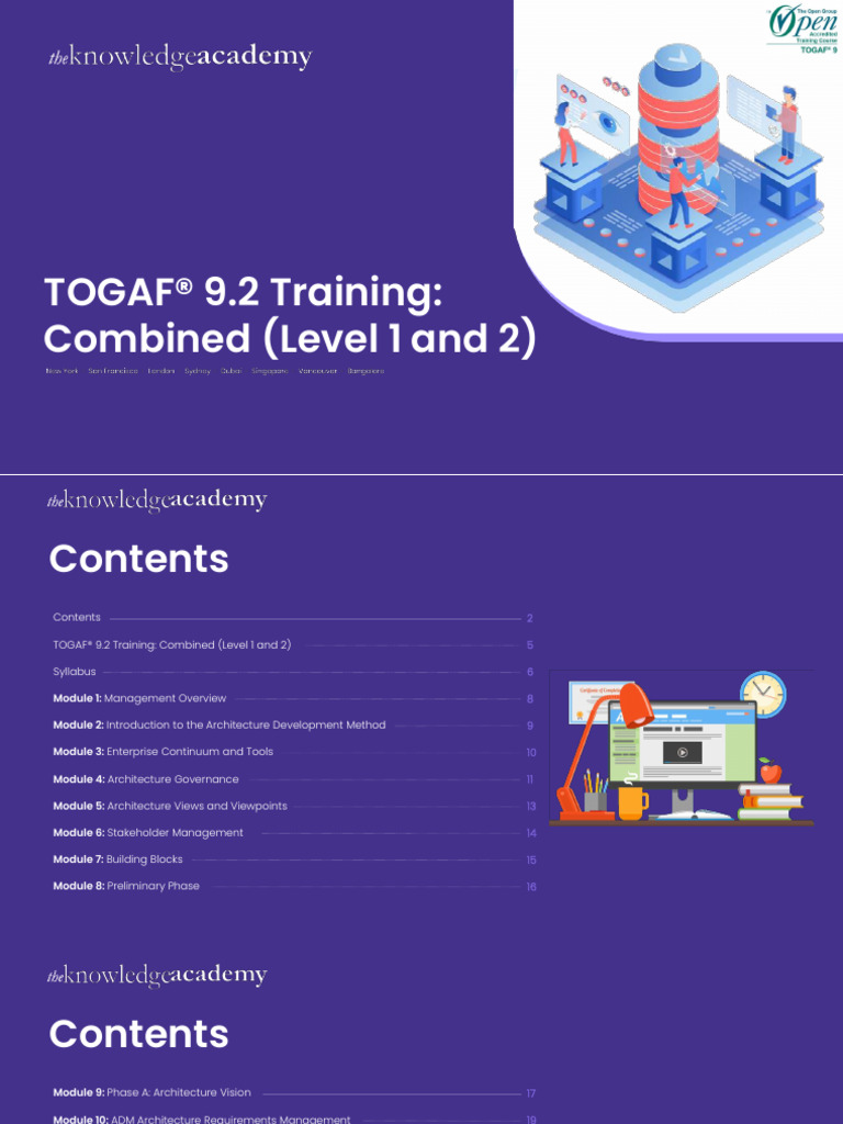 TOGAF®+9 2+training+ (Level+1+and+2) | PDF | Matrix (Mathematics ...