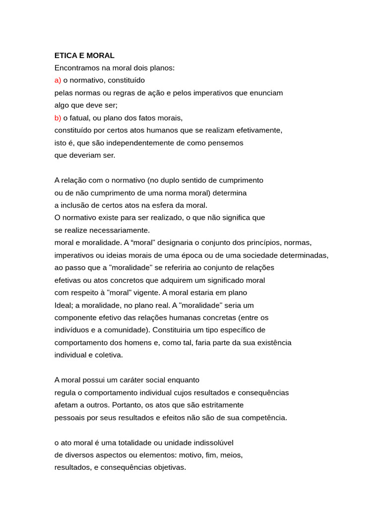 Ética e Moral: Conceitos e Relações | PDF