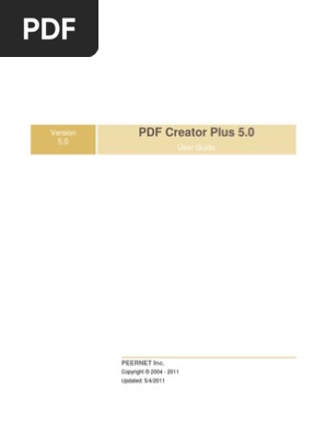 PDF Creator Plus 5.0 = Userguide
