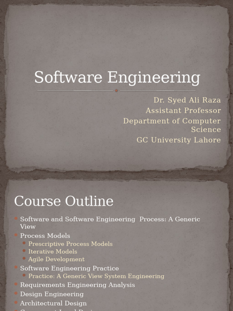 Lecture 1 Software Engineering CS-2105 | PDF | Software | Software ...