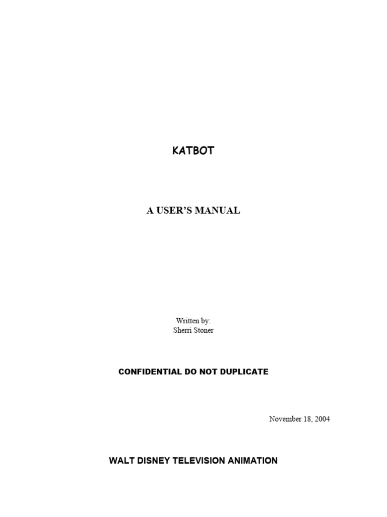Katbot: A Tween Culture Manual | PDF | Babysitting