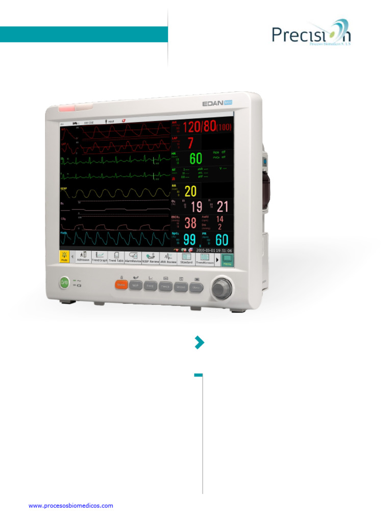 Monitor Multiparámetros EDAN M80 | PDF | Presión sanguínea | Sistema ...