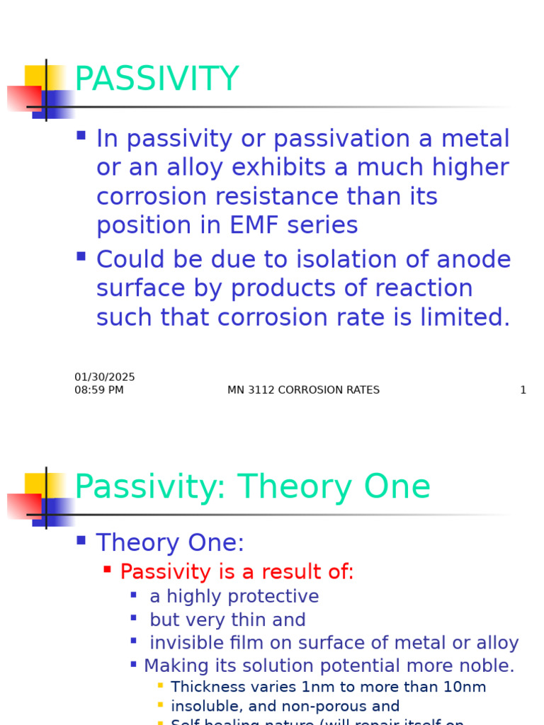 Understanding Corrosion Passivity | PDF | Corrosion | Anode