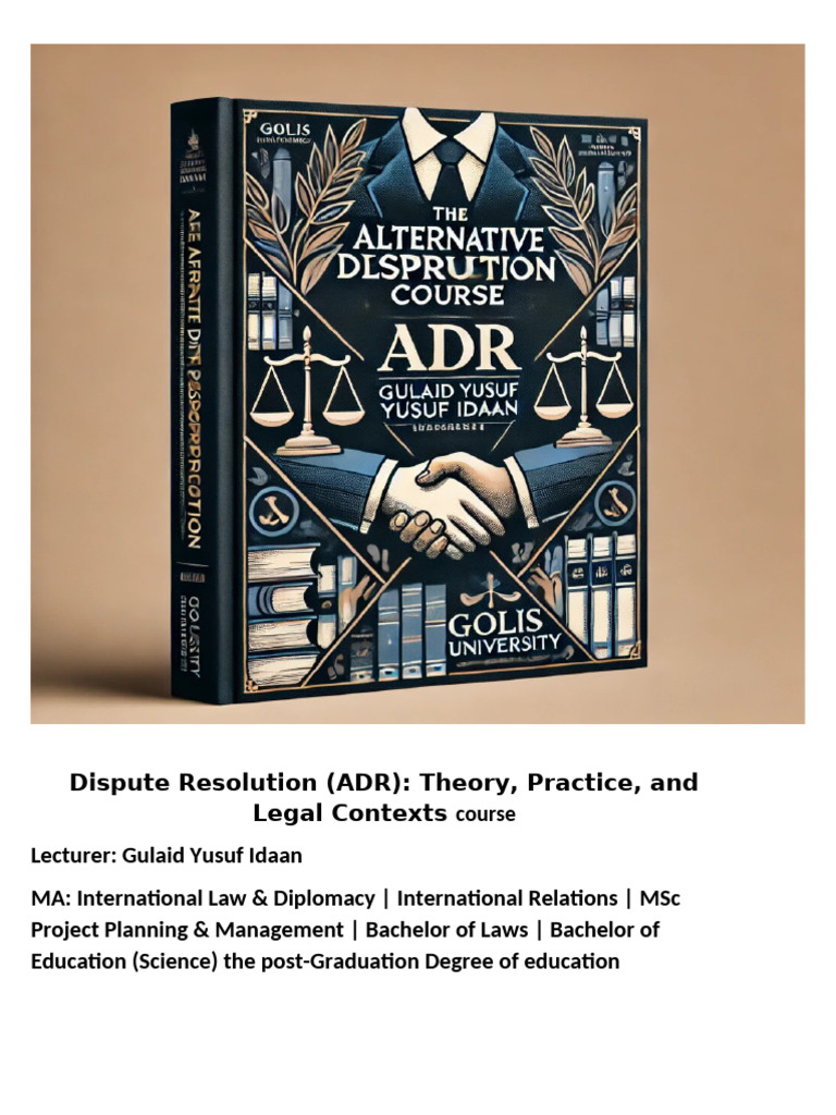 Dispute Resolution1 | PDF | Alternative Dispute Resolution | Arbitration