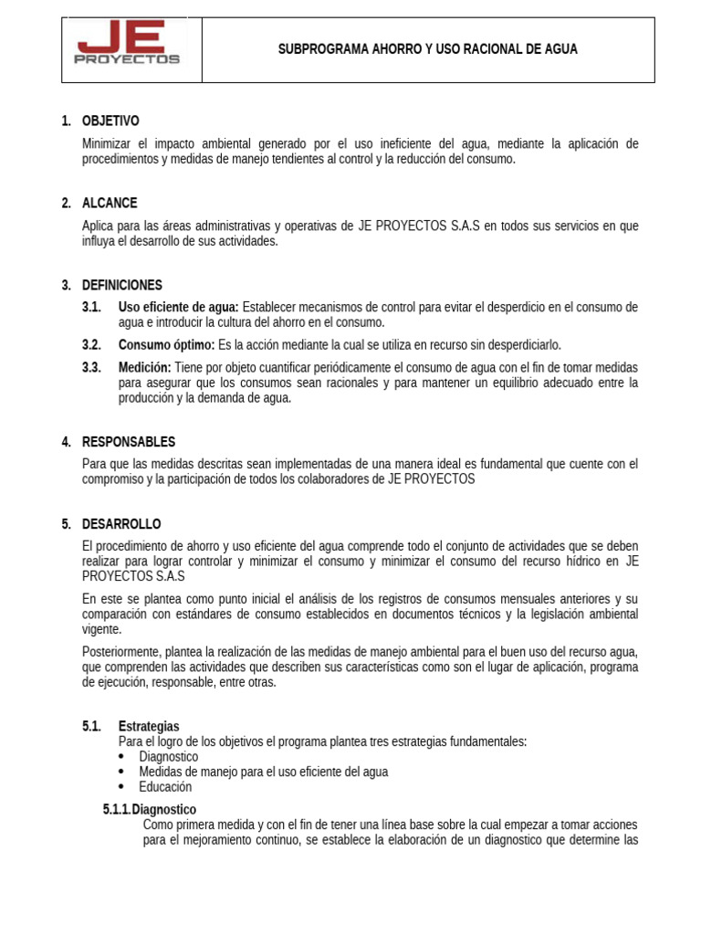 Ahorro y Uso Eficiente del Agua | PDF | Agua | Ahorro