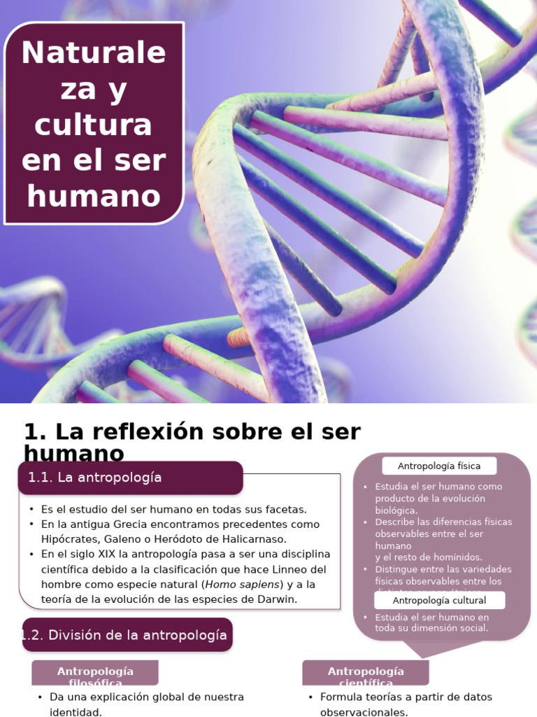 06 Naturaleza y Cultura en El Ser Humano | PDF | Evolución | Antropología