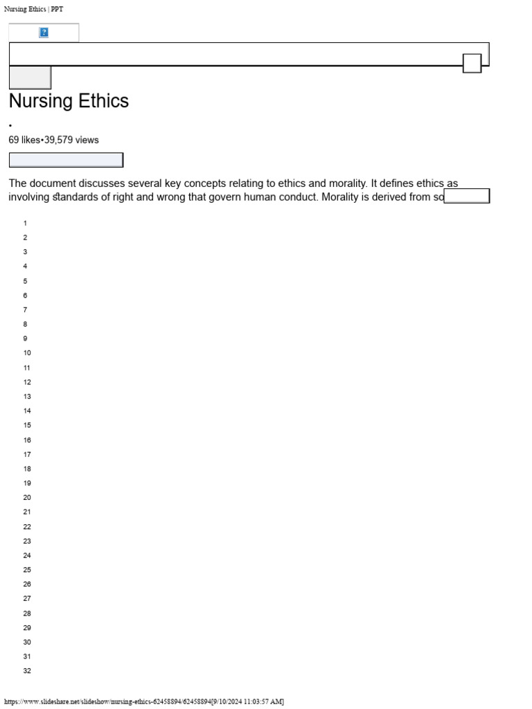 Nursing Ethics: Key Concepts Explained | PDF | Autonomy | Informed Consent