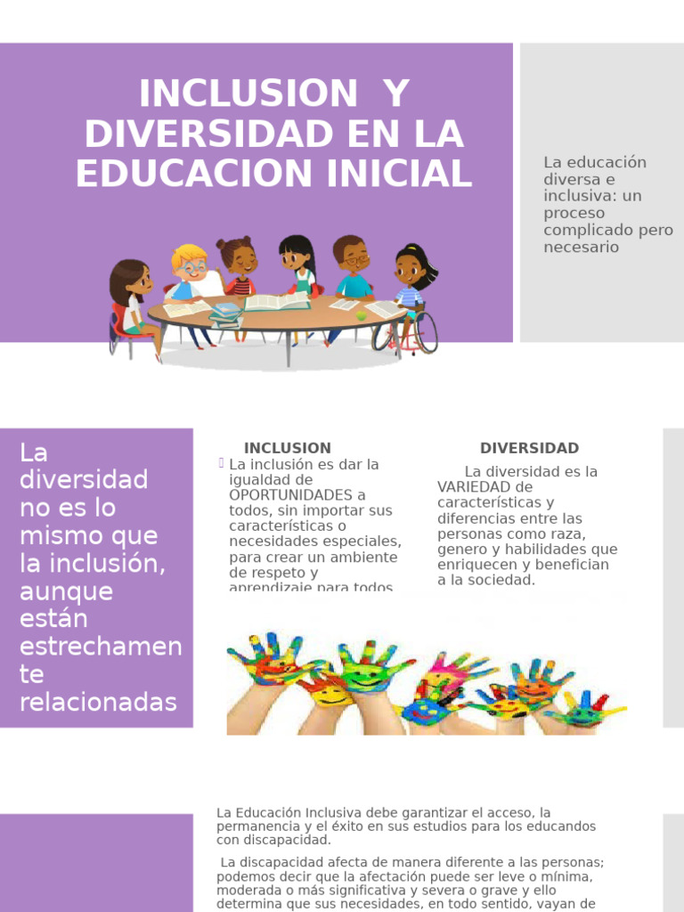 Inclusion y Diversidad en La Educacion Inicial | PDF | Inclusión ...