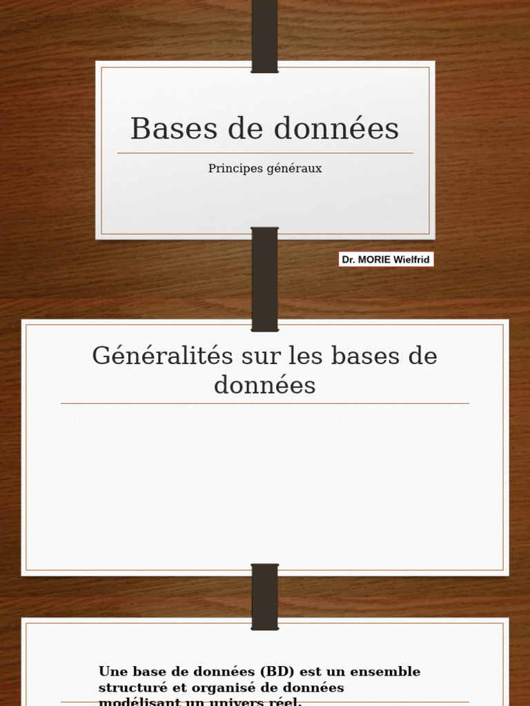 Introduction aux bases de données et SGBD | PDF | SQL | Bases de données