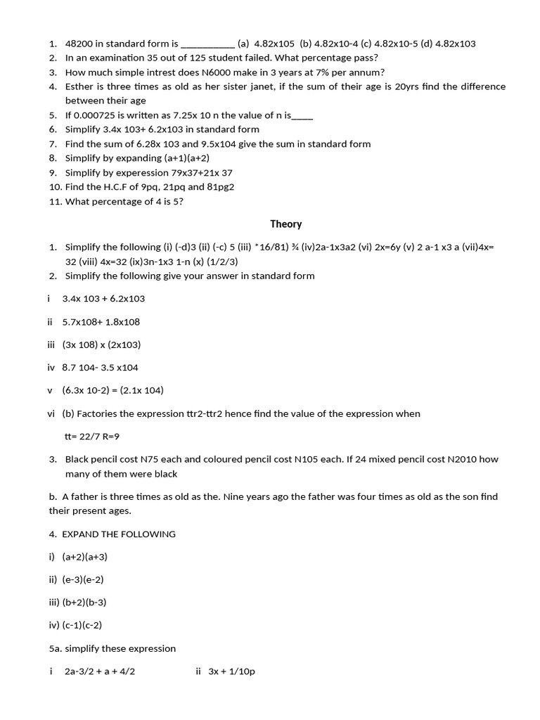 Math Problems and Simplifications Guide | PDF