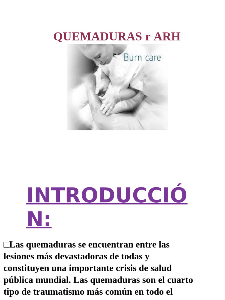 Manejo y Clasificación de Quemaduras | PDF | Herida | Quemar