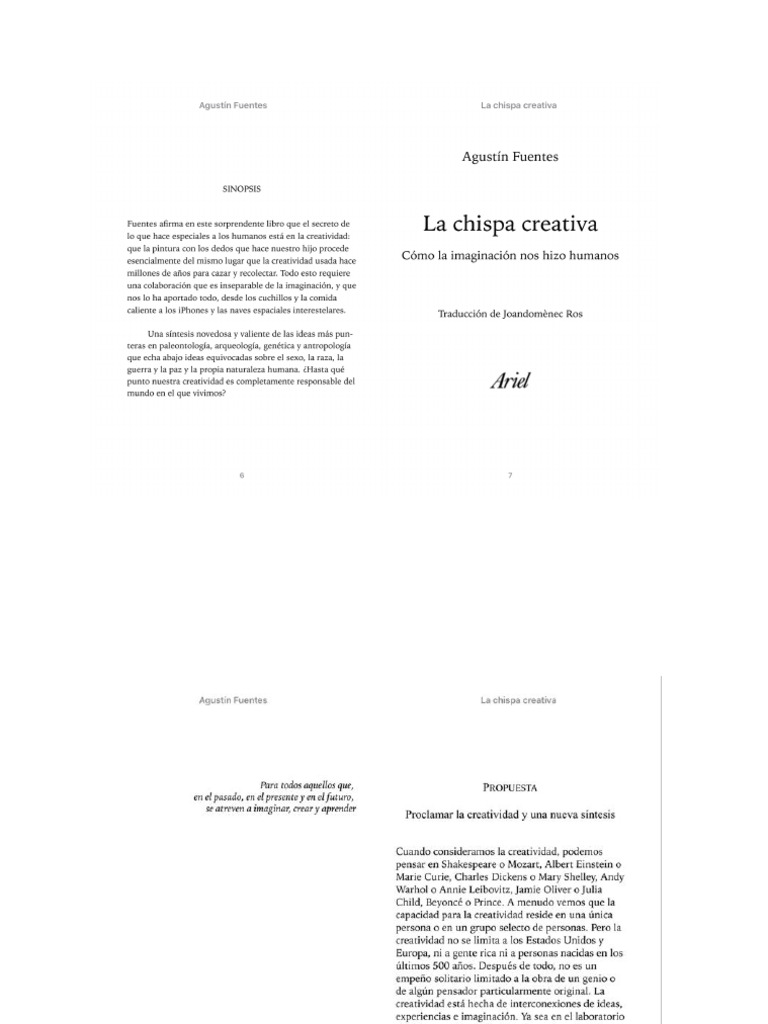 La Chispa Creativa Agustin Fuentes Pdf