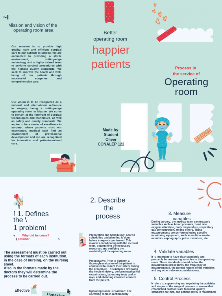 Operating Room Process Triptych | PDF | Surgery | Operating Theater