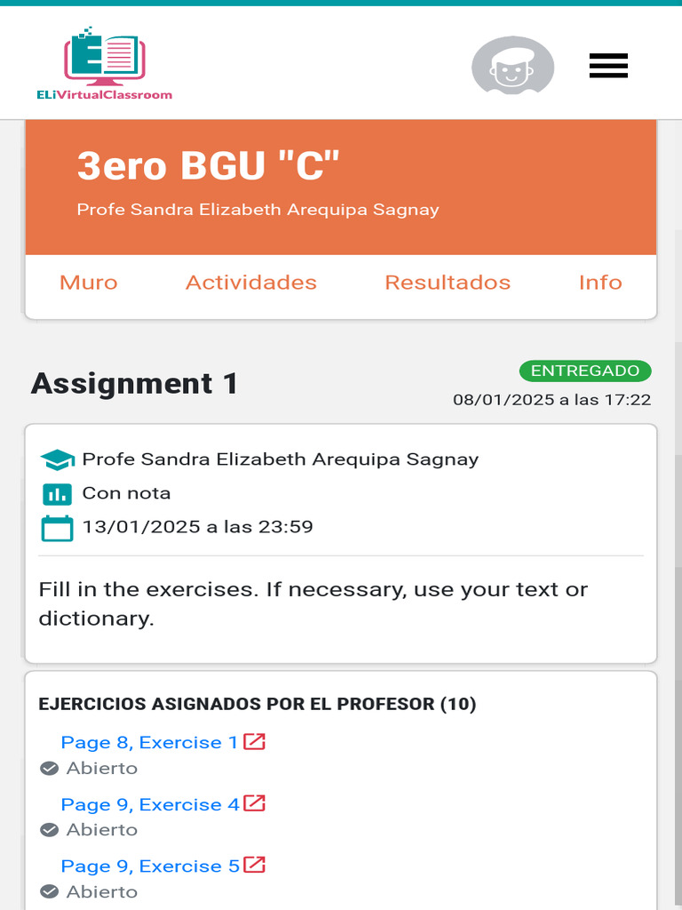 Actividades en Eli Virtual Classroom | PDF