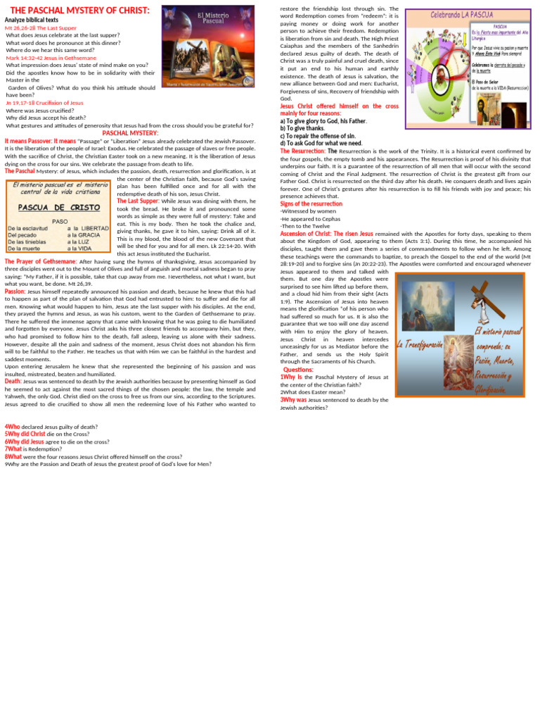Understanding the Paschal Mystery of Christ | PDF | Resurrection Of ...