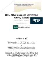 DFI-ADSC Micropile Committee Update From 2010 ISM IWM