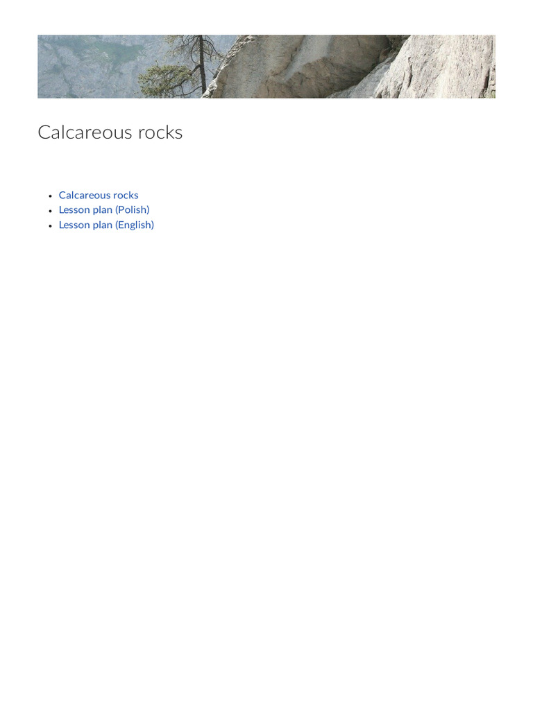 Calcareous Rocks | PDF | Lime (Material) | Limestone