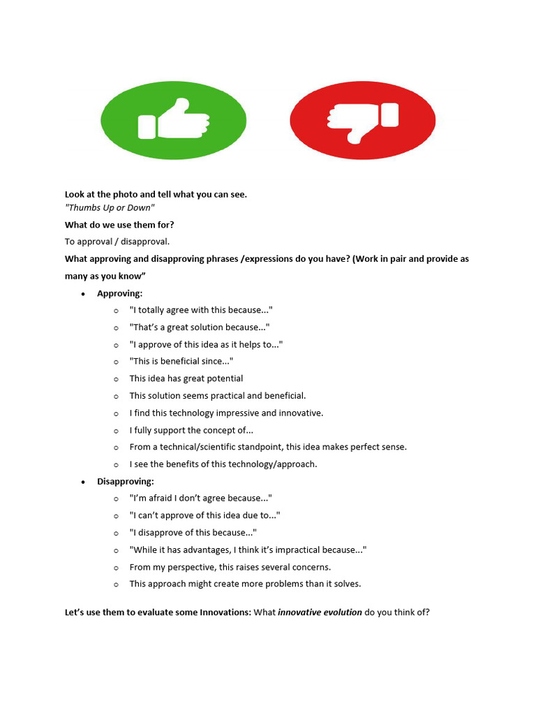 Approving and Disapproving Phrases Guide | PDF