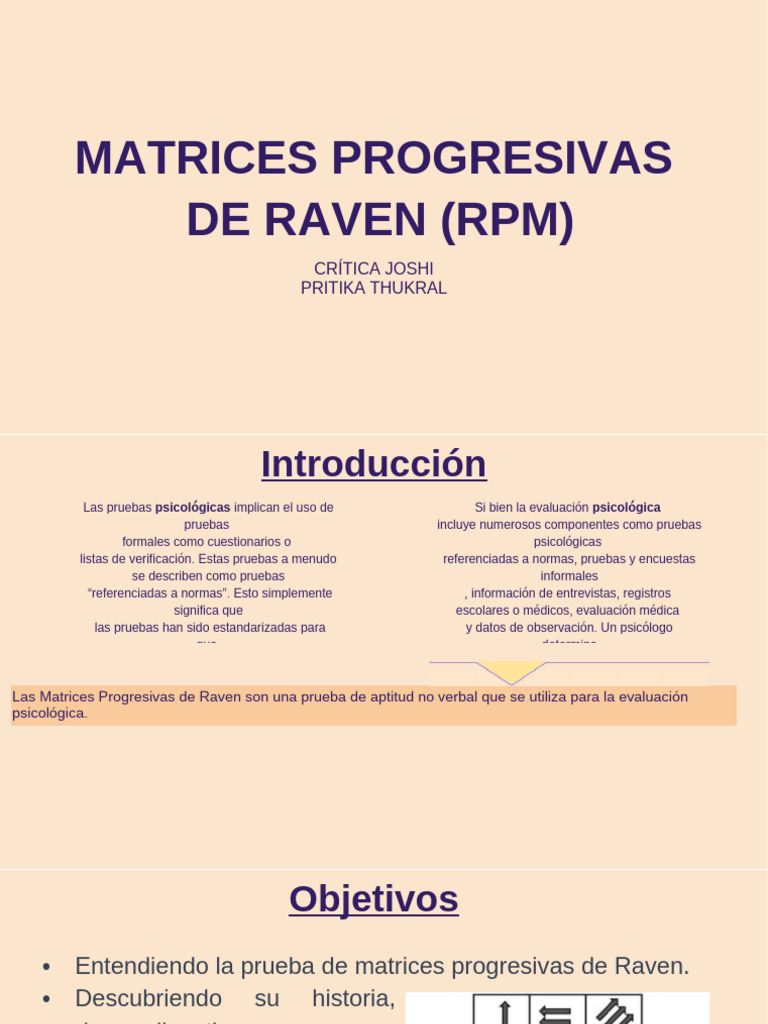 Prueba progresiva de Raven | PDF | Inteligencia | Sicología