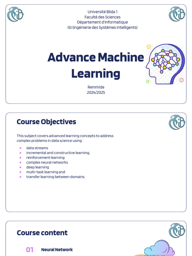 Advanced Machine Learning Course Overview | PDF | Machine Learning ...