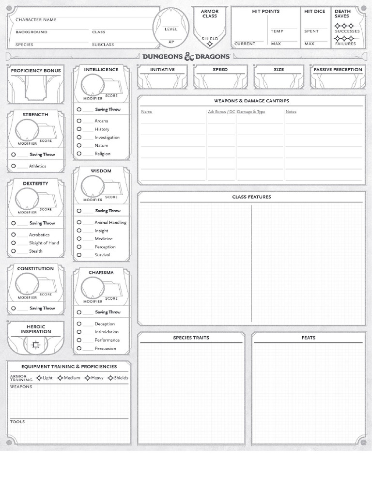 DND 5e 2024 Sheet | PDF