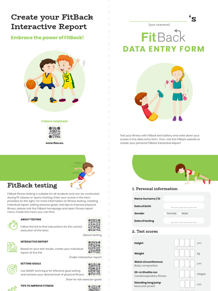 Create Your FitBack Fitness Report | PDF | Physical Fitness ...
