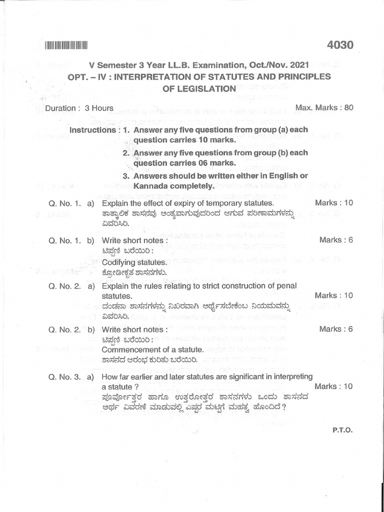 Interpretation of Statutes and Principles of Legislation | PDF