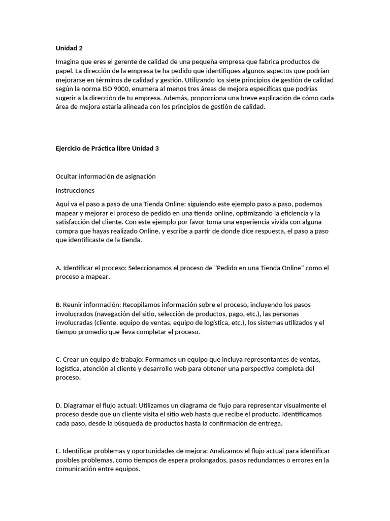 Mejora de Calidad en Procesos Empresariales | PDF | Calidad (comercial ...