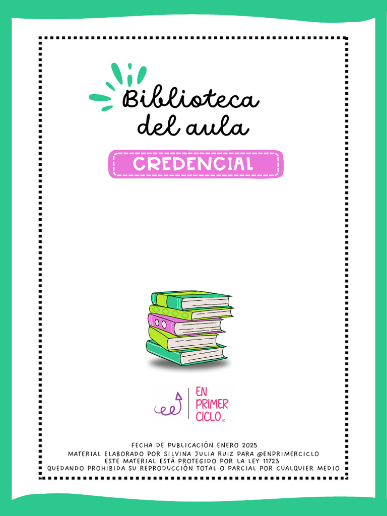 Credencial para Biblioteca del Aula | PDF