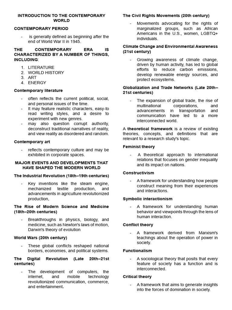 CW1 LESSON 1 REV | PDF | Society | Climate Change