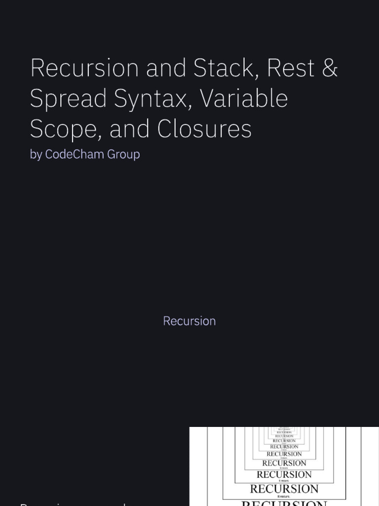 JavaScript Recursion, Scope, and Closures | PDF