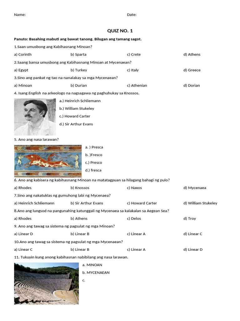 Quiz No.1 in AP | PDF